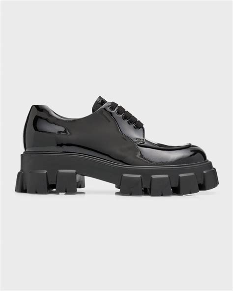 prada lug-sole leather derby shoes|Prada Monolith Lug Sole Derby (Women) .